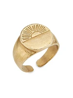 Goldtone Sunrise Adjustable Ring