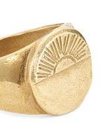 Goldtone Sunrise Adjustable Ring