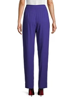 High-Waisted Straight-Leg Trousers