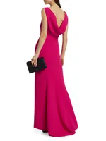 Draped Cowl-Back Gown