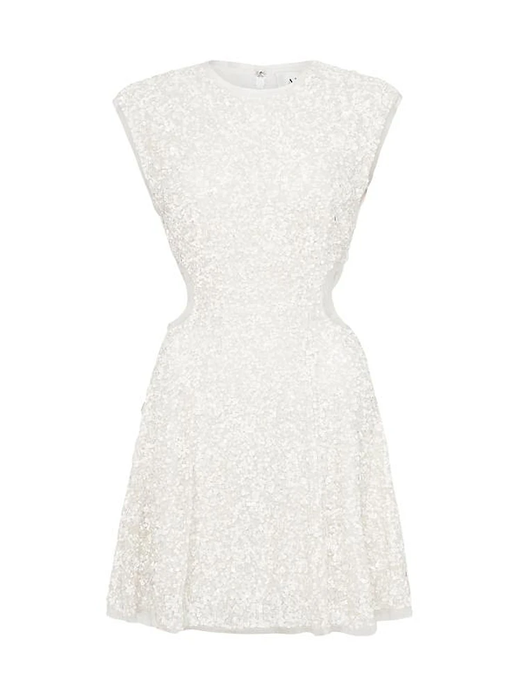 Mirage Sequin-Embroidered Minidress