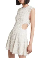 Mirage Sequin-Embroidered Minidress