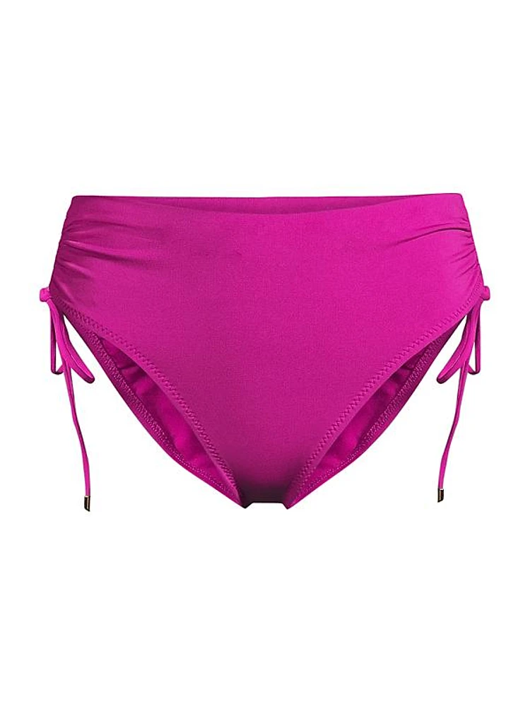 Aubrey High-Rise Drawstring Bikini Bottom