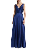 Satin Sleeveless Gown