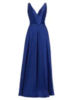 Satin Sleeveless Gown