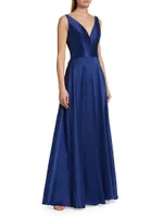 Satin Sleeveless Gown