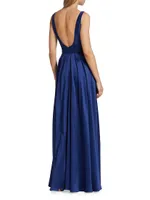 Satin Sleeveless Gown