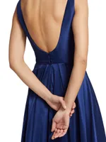 Satin Sleeveless Gown