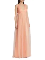 Sabra Tulle Sleeveless Gown