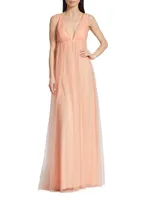 Sabra Tulle Sleeveless Gown