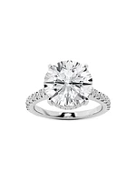 14K White Gold & 4.5ct Lab-Grown Diamond Engagement Ring