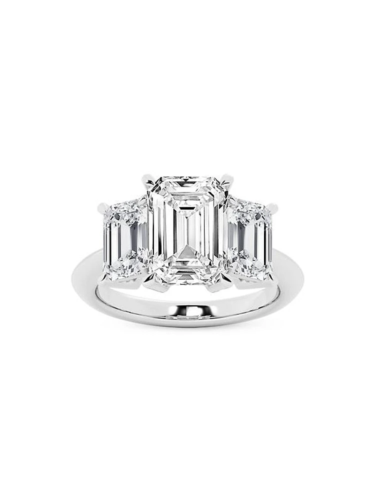 14K White Gold & 7 TCW Lab-Grown Diamond Ring