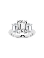 14K White Gold & 7 TCW Lab-Grown Diamond Ring