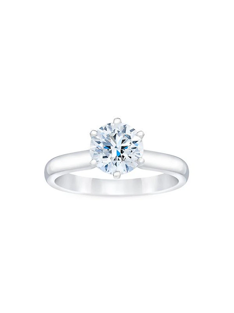 Platinum & 1.25 TCW Natural Diamond Solitaire Engagement Ring