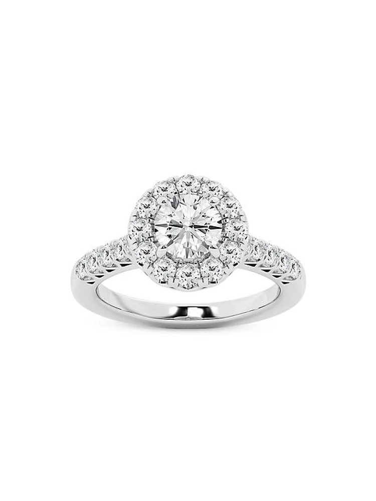 Platinum & 2 TCW Natural Diamond Halo Ring