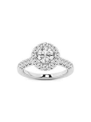 Platinum & 2 TCW Natural Diamond Halo Ring