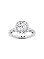 Platinum & 2 TCW Natural Diamond Halo Ring