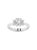 Platinum & 1.5 TCW Natural Diamond 3-Stone Ring