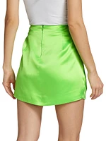 Wrap Silk Miniskirt