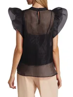 Corina Ruffled Organza Top