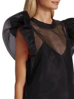 Corina Ruffled Organza Top