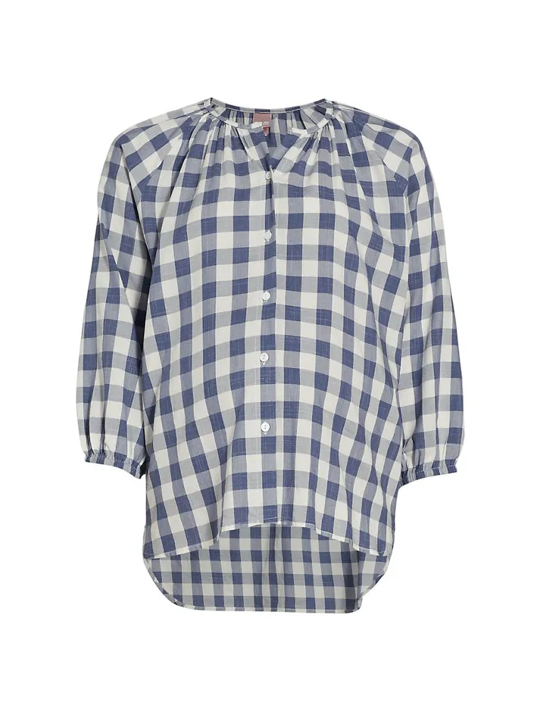 Provence Plaid Top