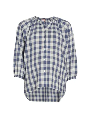 Provence Plaid Top