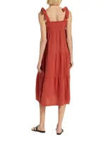 Alise Tie-Strap Midi-Dress