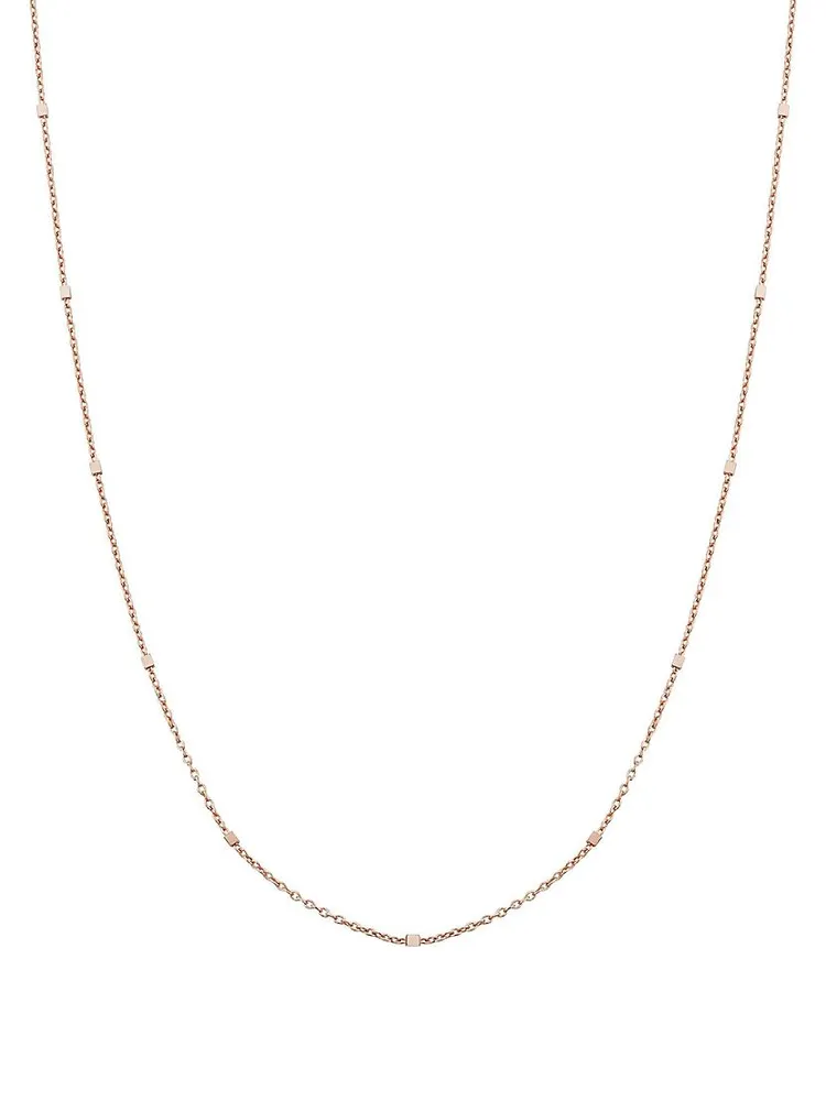 14K Rose Solid Gold Grace Chain Necklace