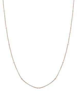 14K Rose Solid Gold Grace Chain Necklace