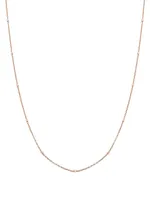 14K Rose Solid Gold Grace Chain Necklace