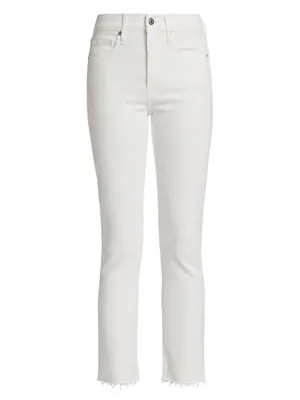 Carly High-Rise Stretch Kick-Flare Crop Jeans