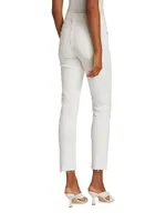 Carly High-Rise Stretch Kick-Flare Crop Jeans