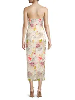 Come On Home Strapless Midi-Dress