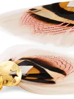 Bermudes Goldtone & Feather Mini Drop Earrings