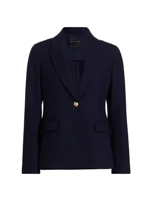 Wool One-Button Blazer