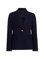 Wool One-Button Blazer