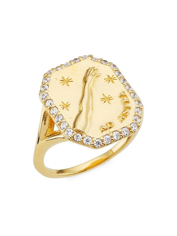 Classics Cielo 18K-Gold-Plated & Cubic Zirconia Ring