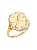 Classics Cielo 18K-Gold-Plated & Cubic Zirconia Ring