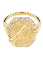 Classics Cielo 18K-Gold-Plated & Cubic Zirconia Ring