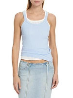 Cotton Rib-Knit Tank Top