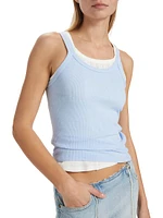 Cotton Rib-Knit Tank Top