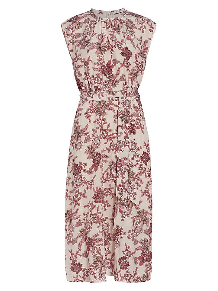 Xynia Field Silk Midi-Dress