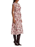 Xynia Field Silk Midi-Dress