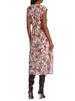 Xynia Field Silk Midi-Dress