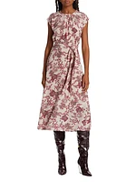 Xynia Field Silk Midi-Dress