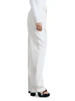 High-Rise Pleated Trousers