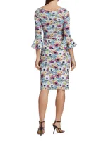 Triana Floral Stretch Wrap-Effect Dress