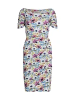 Vissia Gathered Floral Dress