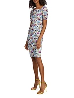 Vissia Gathered Floral Dress